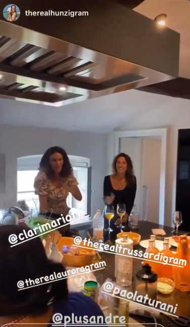 Casa Trussardi e Hunziker (foto da Instagram stories)