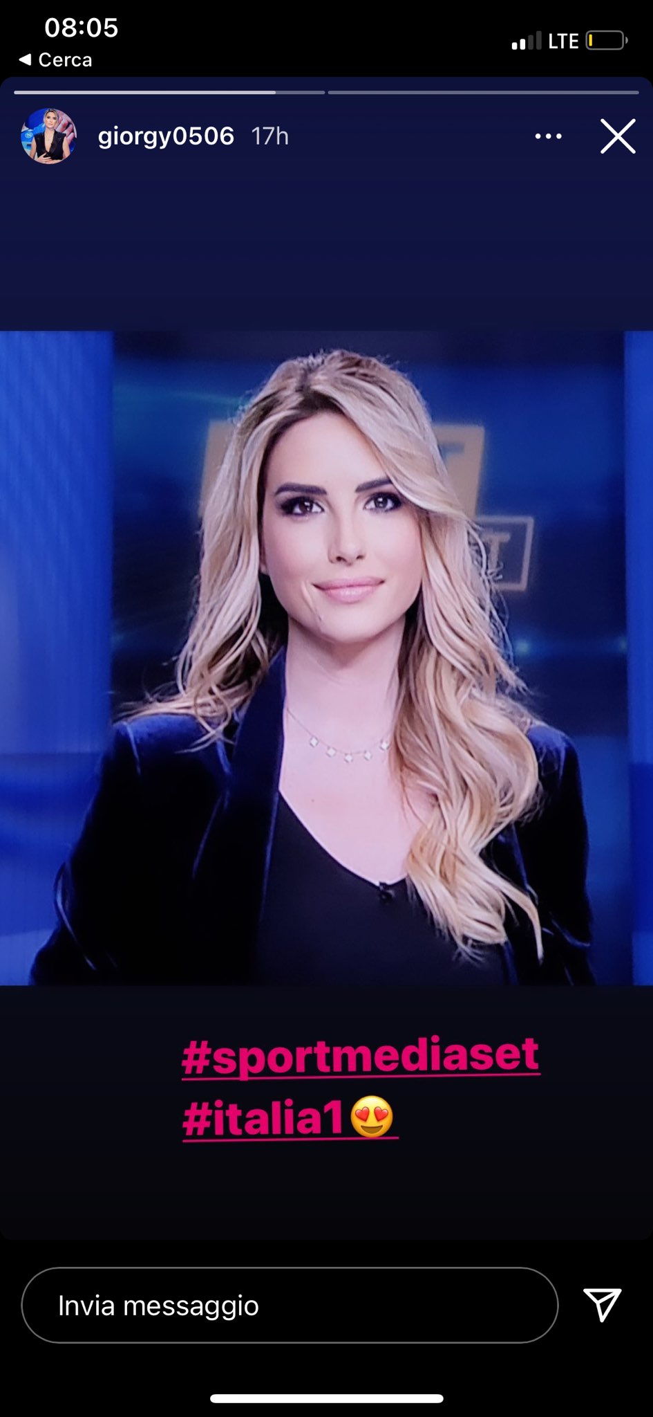 Giorgia Rossi stasera bella mediaset