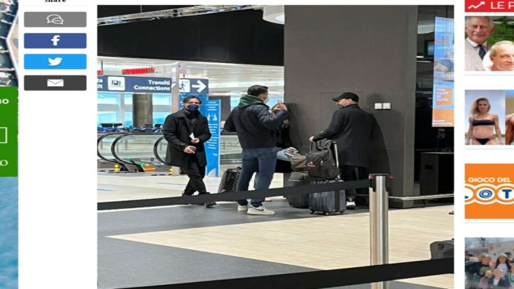 totti e noemi bocci aeroporto